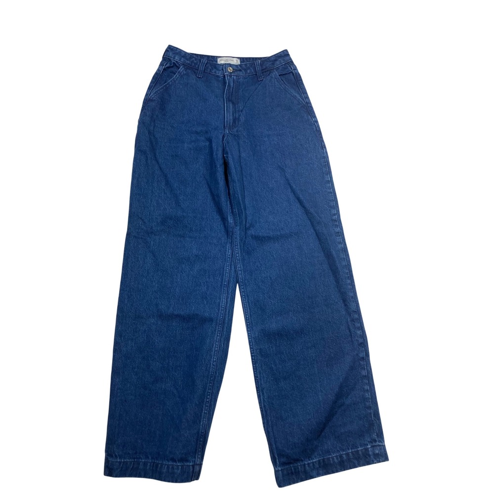 Abercrombie & Fitch Curve Love Mid Rise Jeans Medium Wash 25/0R Denim Y2K